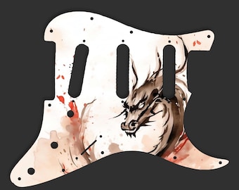 DragonArt Stratocaster-slagplaat, custom UV-geprint 11-gaats