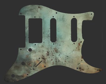 Grunge Texture Stratocaster Pickguard: HSS, 11 Hole