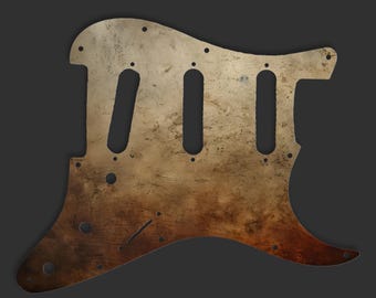 Fender Stratocaster SSS pickguard 3 Ply(W/B/W) for USA/Mexican with Vintage Grunge Texture