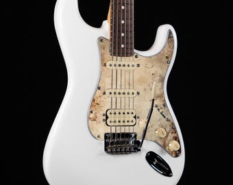 Grunge Texture Stratocaster Pickguard: HSS, 11 Hole, Fits USA/Mexican Fender