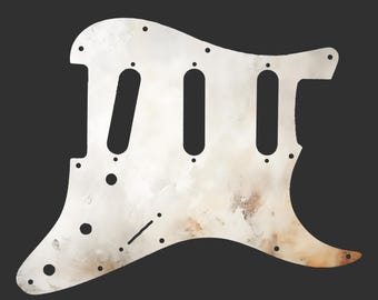 Fender Stratocaster SSS/HSS pickguard 3 Ply(W/B/W) for USA/Mexican with Vintage Grunge Texture