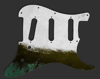 Golpeador Fender Stratocaster SSS de 3 capas (ancho/ancho/ancho) para EE. UU./México con textura grunge rayada