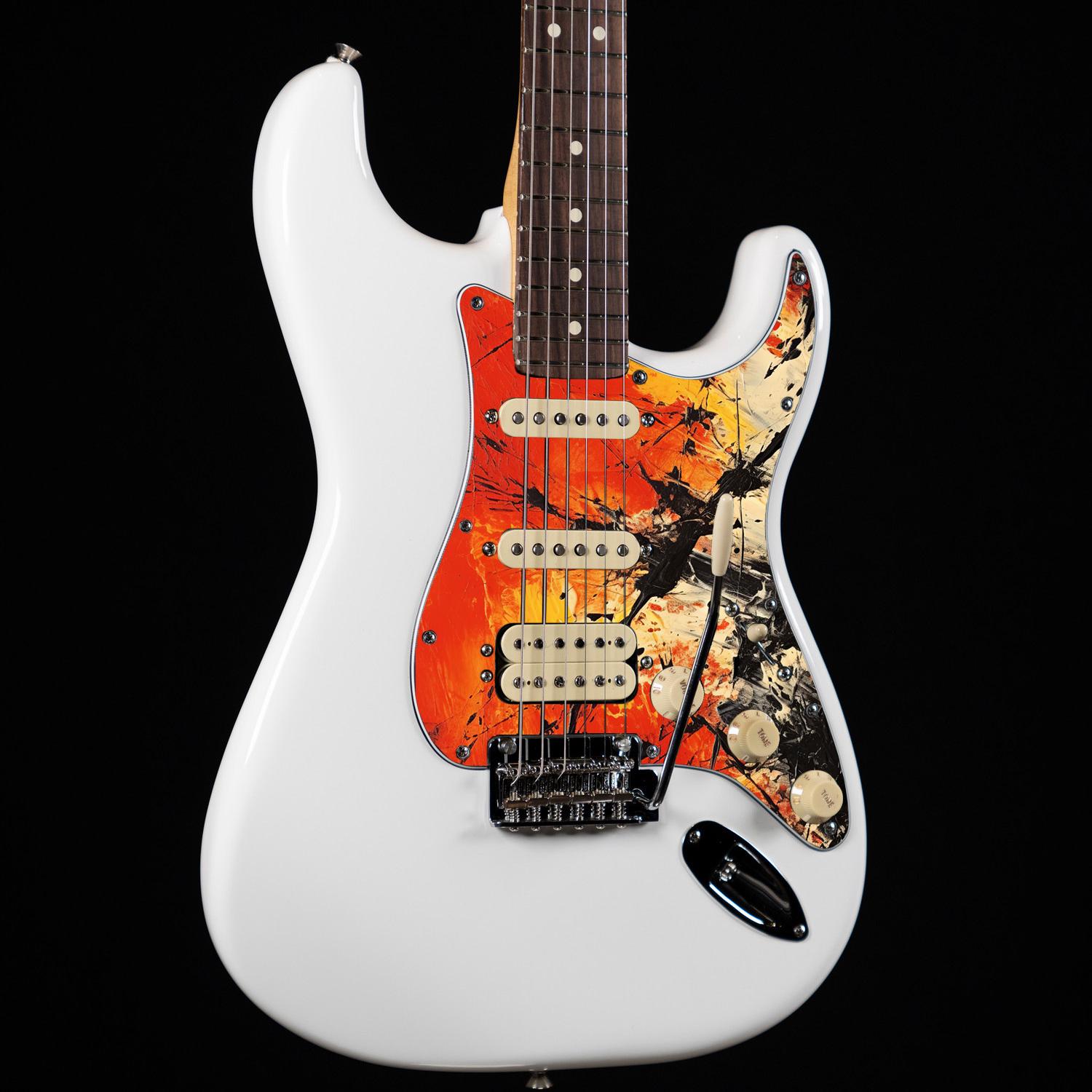 Fender Stratocaster SSS/HSS Pickguard 3 Ply (W/B/W) 11 Mounting