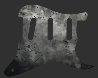 Fender Stratocaster SSS/HSS pickguard 3 Ply(W/B/W) for USA/Mexican with Vintage Grunge Texture