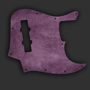 Custom Fender Jazz Bass Pickguard with Unique Design | Unique Bass Upgrade 3 Ply (W/B/W) 10 mounting holes - Vino Tinto