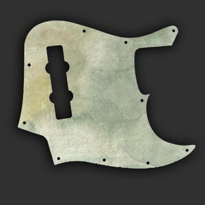 Custom Fender Jazz Bass-slagplaat met uniek ontwerp | Unieke bas-upgrade 3-laags (b/b/w) 10 montagegaten - zacht mos