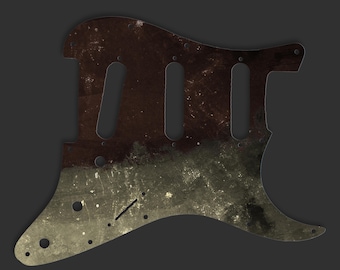 Golpeador Fender Stratocaster SSS de 3 capas (ancho/ancho/ancho) para EE. UU./México con textura grunge rayada