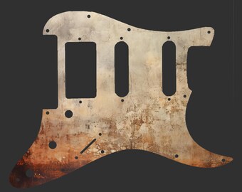 Grunge Texture Stratocaster Pickguard: HSS, 11 Hole - USA/Mexican Fit