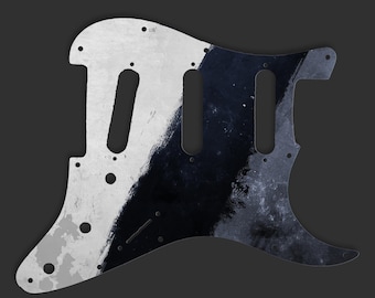Golpeador Fender Stratocaster SSS de 3 capas (ancho/ancho/ancho) para EE. UU./México con textura grunge rayada