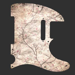 Benutzerdefinierte Fender Telecaster Pickguard, einzigartige grafische Tele-Schiebeplatte, Qualitäts-Telecaster Pickguard - "Vintage Cherry"