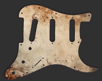 Fender Stratocaster SSS pickguard 3 Ply(W/B/W) for USA/Mexican with Vintage Grunge Texture