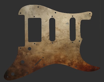 Grunge Texture Stratocaster Pickguard: 11 Hole HSS, Fits Fender USA/Mexican