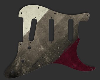 Golpeador Fender Stratocaster SSS de 3 capas (ancho/ancho/ancho) para EE. UU./México con textura grunge rayada