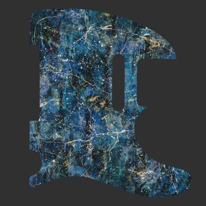 Custom Fender Telecaster Pickguard Einzigartige | Grafische Telekratzplatte | Boutique Telecaster Pickguard - Blaues Wunder
