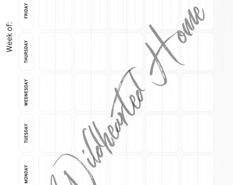 Weekly Homeschool Planner