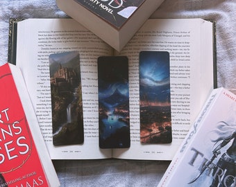 SJM Universe Inspired Bookmarks | Velaris, Terrasen, Crecent City |  Bookmarks