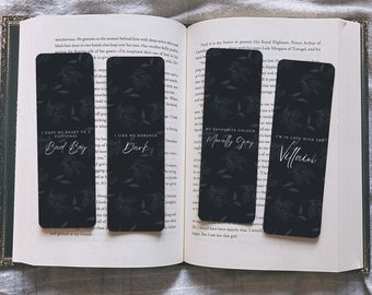 Dark Romance Inspired | Minimalistic | Bookmarks