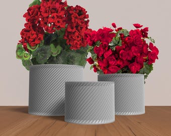 RETORTA Planter Collection - GRAY Modern Cylinder Planter for Indoor, Outdoor or Venue Decor - Original Designs 6" | 5" | 4"