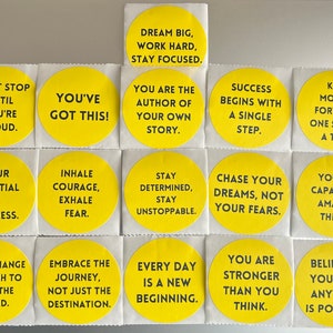 Stickers motivation et affirmations positives - Stickers amour/soutien/croissance pour soi et sa famille/amis/collègues (pack 1)