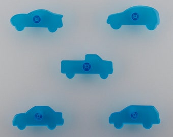 Blue 3D Printed Cars Drawer Knobs -Pickup Truck, Sports Car, Hatchback, Station Wagon, Sedan| kids bedroom/nursery/office, handles