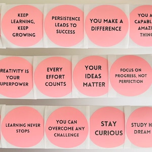Stickers multilingues motivation et affirmations positives en anglais, espagnol, français (pack de 2) - stickers pour étudiants/famille/amis