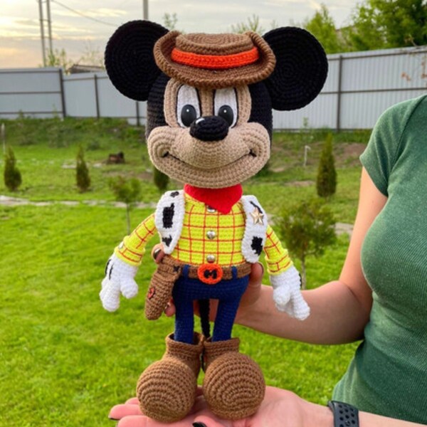Mickey Mouse Cowboy Crochet Pattern, Instant Download, PDF