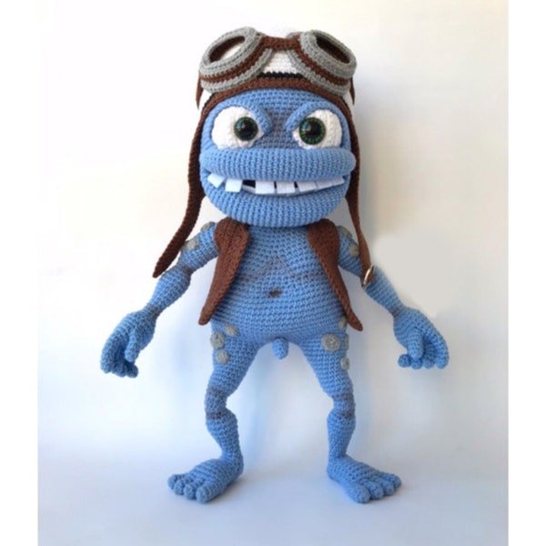 Crazy frog Crochet Pattern, English, PDF ONLY