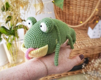 Lizard, Chameleon, reptile, Crochet Pattern, ENGLISH, Instant Download, PDF