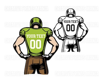 Custom Football Player Svg, Personalize Football svg, American Football Svg, Football Png, Football Cut File, Football Shirt,Player Name svg