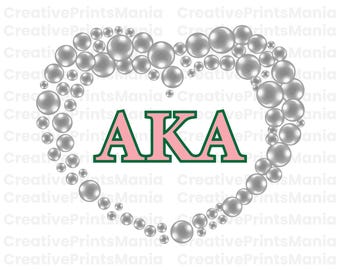 Aka Pearls Svg, Alpha Kappa Alpha Svg, Alpha Kappa Alpha Sorority, Skee Wee 1908 Aka, Sorority, Aka Clipart, Svg For Cricut File, Silhouette