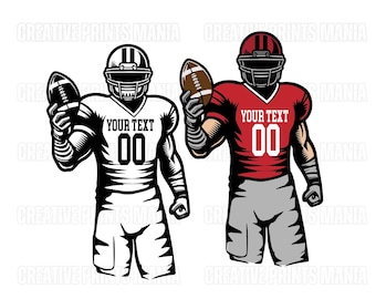 Custom Football Player Svg, Personalize Football svg, American Football Svg, Football Png, Football Cut File, Football Shirt,Player Name svg