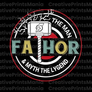 Fathor Superheld, Vatertag Shirt, Fathor Superheld, Der Mann der Mythos die Legende svg png, Fathor Vatertag svg, Geschenk für Papa svg, Fathor Png