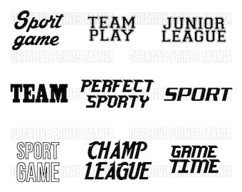 Sport Team SVG Bundle, Game Day Cut Files for Cricut, Sports Clipart (Digital Download)