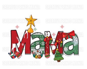 Mama Christmas Png, Merry Christmas PNG, Christmas Mama Coquette Png, Mama Claus png, Christmas Tree Bow png, Merry Mama Png, Doodles Xmas