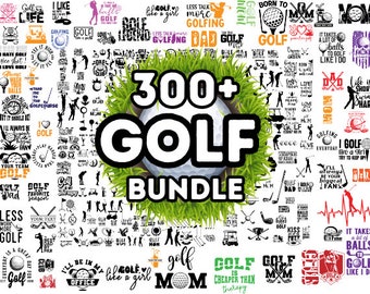 Golf SVG Bundle, Golf Png, Golf Name Frame, Golf Ball Svg Cut Files for Cricut, golf player silhouette, golf club svg, Split Monogram Svg