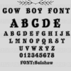 Cowboy Font Svg, Western Font Svg, Western Monogram Font SVG, Wild West, Digital Downloads, Cricut Font, Old Western decor Cowboy svg font