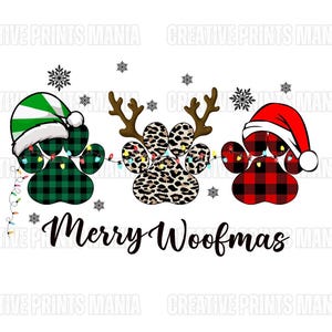 Merry Woofmas Png, chien maman PNG, chien Noël PNG, amoureux des chiens png, chien maman png, chien Merry Woofmas Clipat Png sublimation designs pour chemise