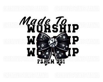Made To Worship Psalm 95:1 Christian Bow (png, svg, jpg, pdf) (Digital Download)