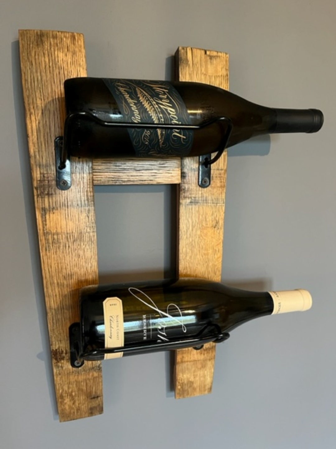 Wall Wine Rack Made From Rustic Reclaimed Wine Barrell Staves - Etsy