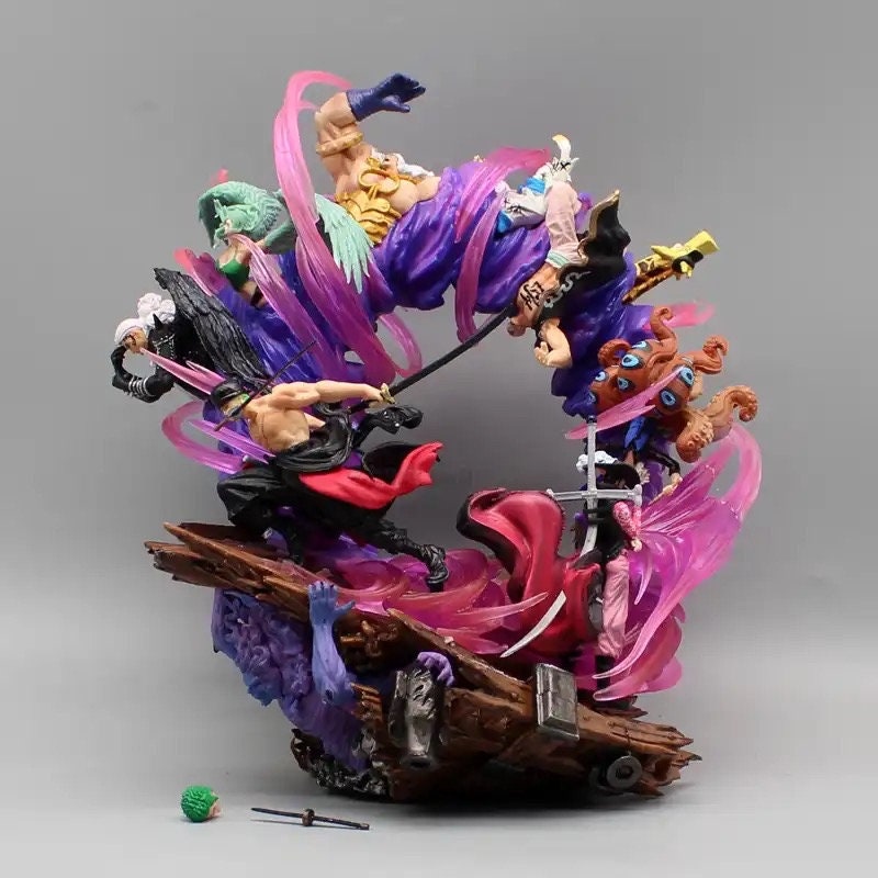 Anime One Piece Roronoa Zoro Wano Country Six Arms Nine Knives Flow Shura  Action Figure 40cm PVC Collection Model Gifts Toys