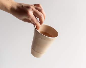 CUP handmade 260ml - Minimalist, stoneware, ceramics, tableware, matte glaze, present for coffee, cappuccino, latte, matcha, tea, water cup