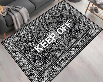 KEEP OFF Rug, Keepoff Pattern,Keep Off Classic,Dark Grey Rug,Modern Room Rug, Keep Off,Modern Rugs,Living Room Rug,Popular Rug,Area Rugs,Rug