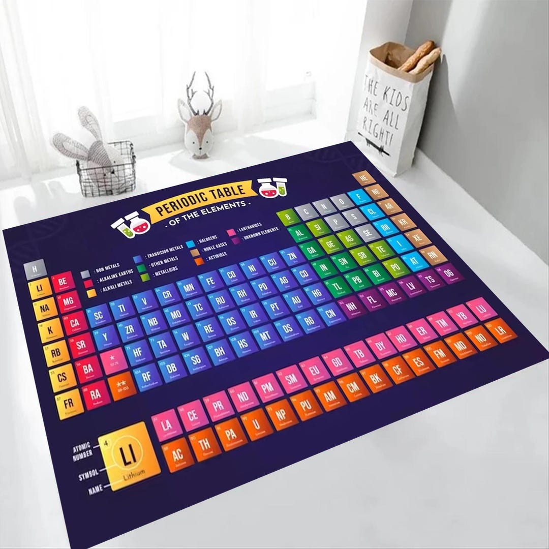 A Science Lab Rug Periodic Table Rug,periodic Rug,science Classroom Decor,kids ...