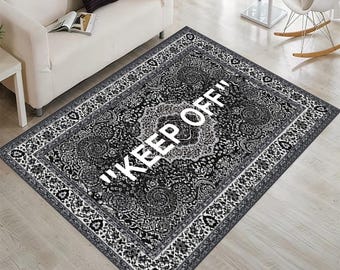 KEEP OFF Rug, Keepoff Pattern,Keep Off Classic,Dark Grey Rug,Modern Room Rug, Keep Off,Modern Rugs,Living Room Rug,Popular Rug,Area Rugs,Rug