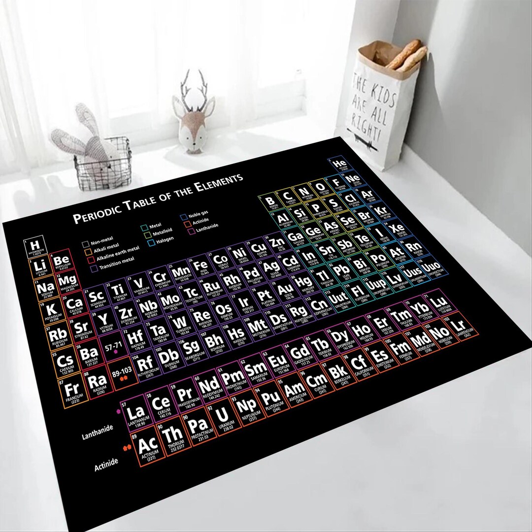 A Science Lab Rug Periodic Table Rug, Periodic Rug,chemistry Rug,educational Rug,chemical ...