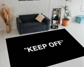 KEEP OFF Rug, Keepoff Pattern, Keep Off Classic, Black Rug, Modern Room Rug, Keep Off, Modern Rugs,Living Room Rug,Popular Rug,Area Rugs,Rug