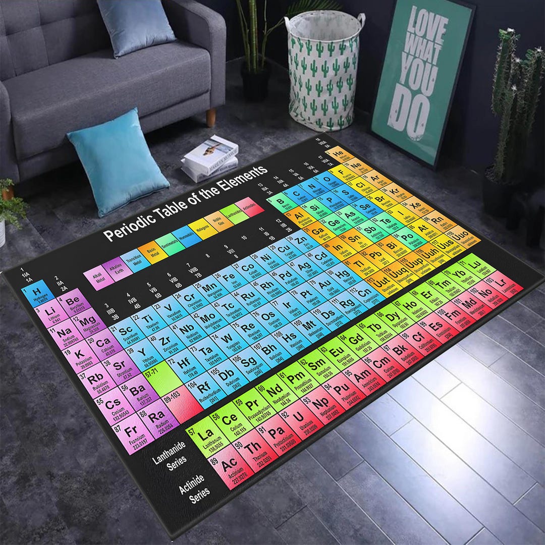 A Science Lab Rug Periodic Table Rug, Periodic Rug,chemistry Rug,educational Rug,chemical ...