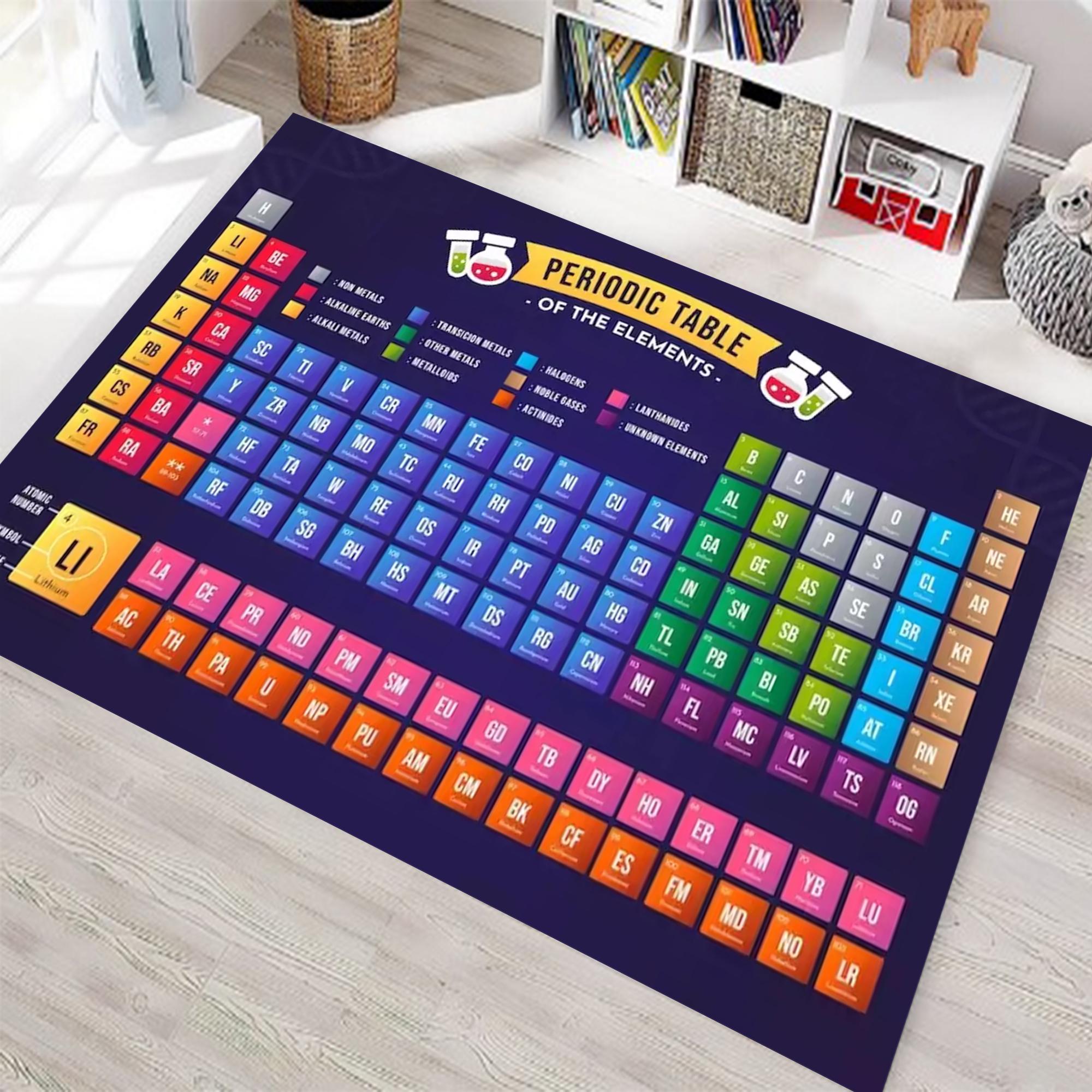 A Science Lab Rug Periodic Table Rug,periodic Rug,science Classroom Decor,kids ...