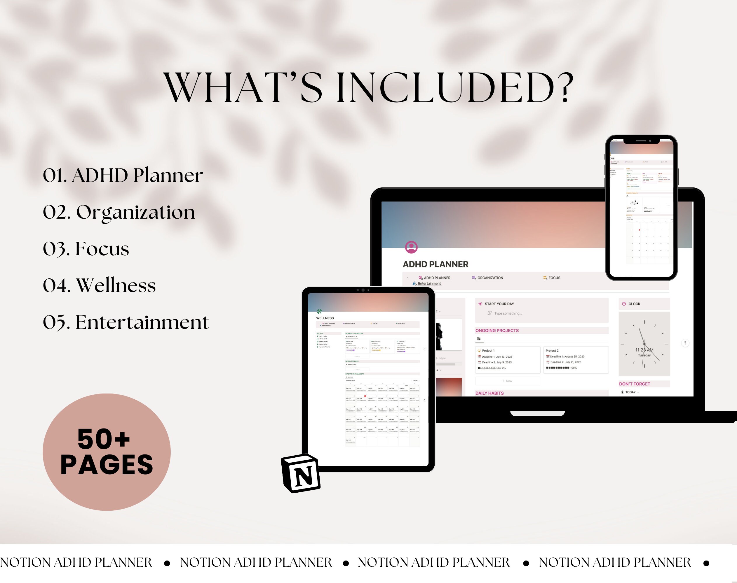 ADHD Planner Notion Dashboard the Ultimate Digital ADHD - Etsy