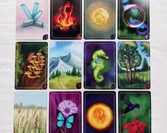 French divinatory oracle inspired by nature Messages from the Elements - 53 cards - guide provided - English PDF - suitable for beginners